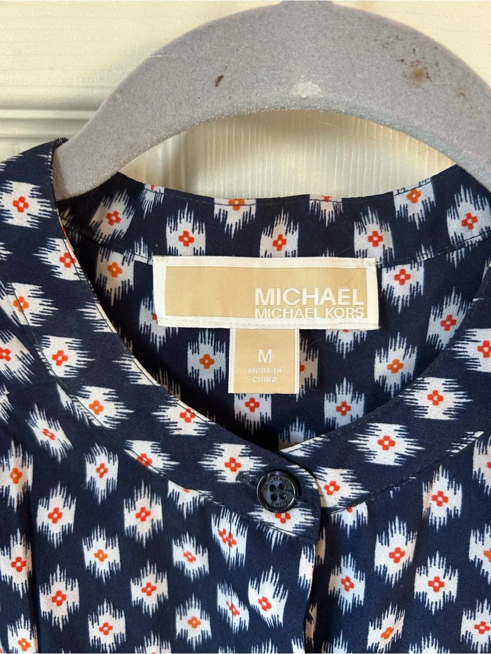 Michael Kors Navy Sleeveless Printed Romper